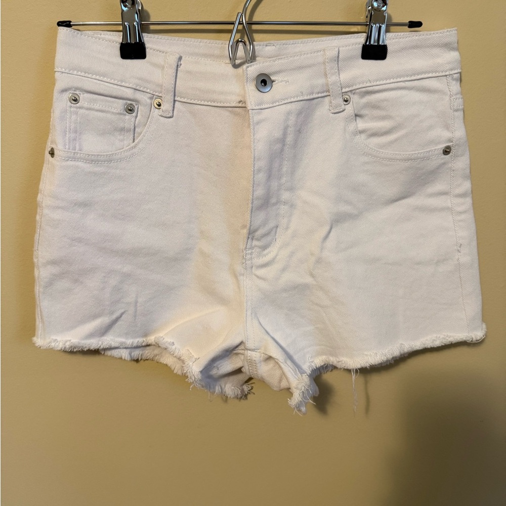 White Denim Women Shorts